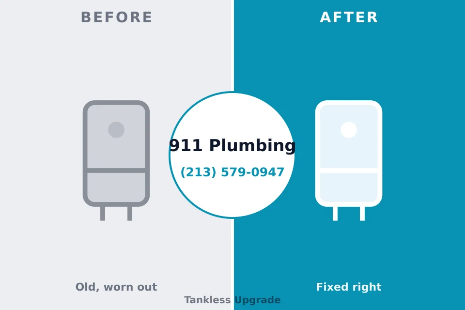 Before and after: plumbing company Noyack, NY